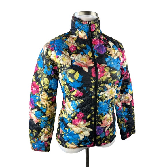 The North Face Floral Lotus Jacket Quilted Thermoball Puffer Full Zip Size Small - Picture 3 of 14
